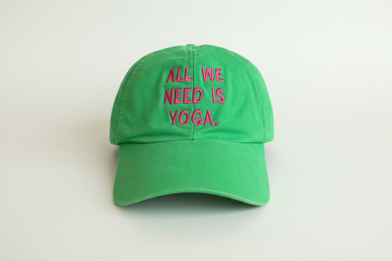 Boné All we need is yoga verde