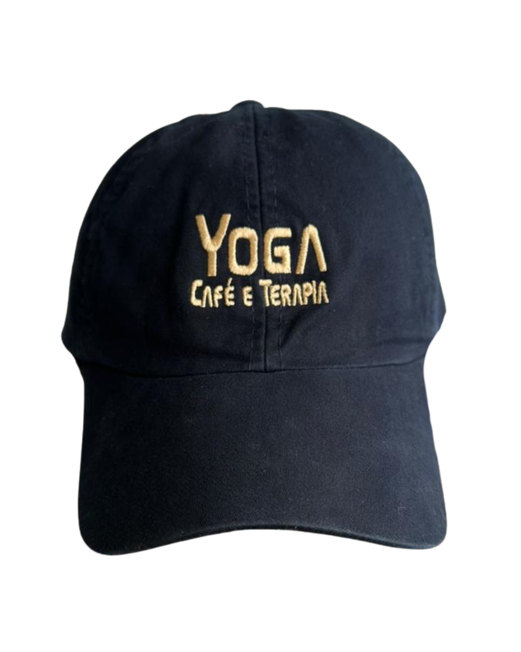 Boné Yoga Café e Terapia Azul com off